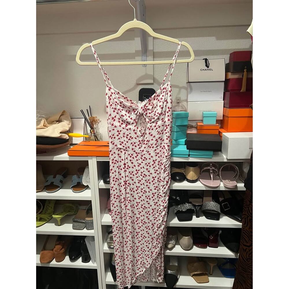Reformation midi floral printed spaghetti dress size 6